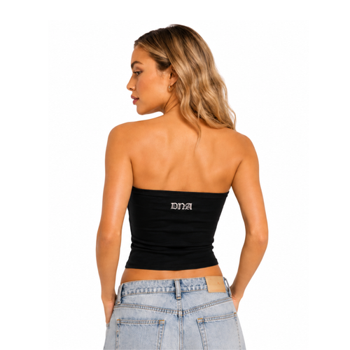 The Femme Crop Tube Top - CARBON