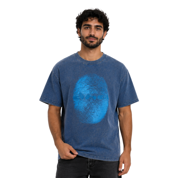 The Imprint Tee - Blue Ink