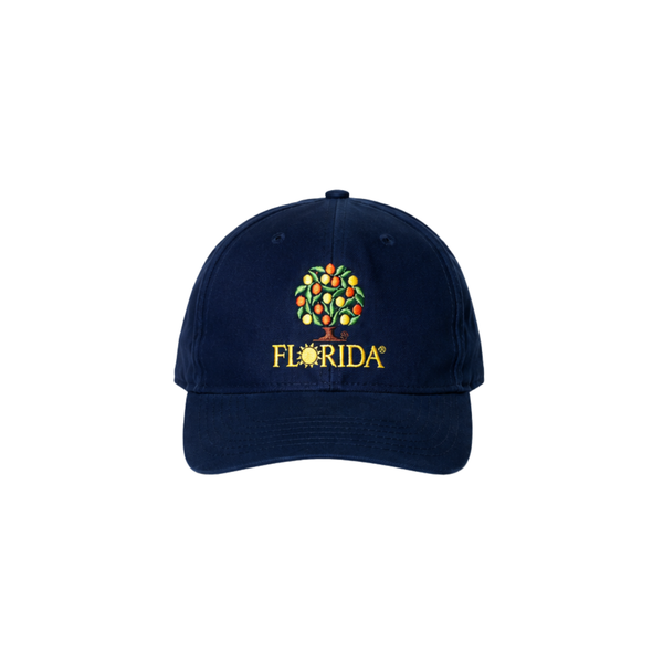 Navy 'Florida Orange Tree' Flat Brim