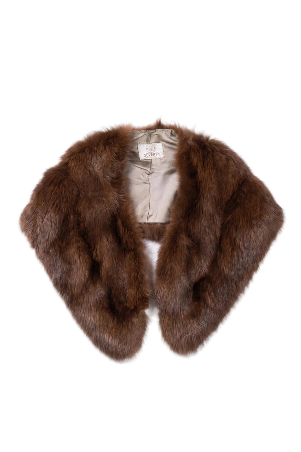 Vintage Severyn Brown Fur Stole Shawl – Luxe Real Fur
