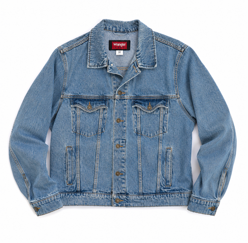 Vintage Wrangler Medium-Wash Denim Trucker Jacket