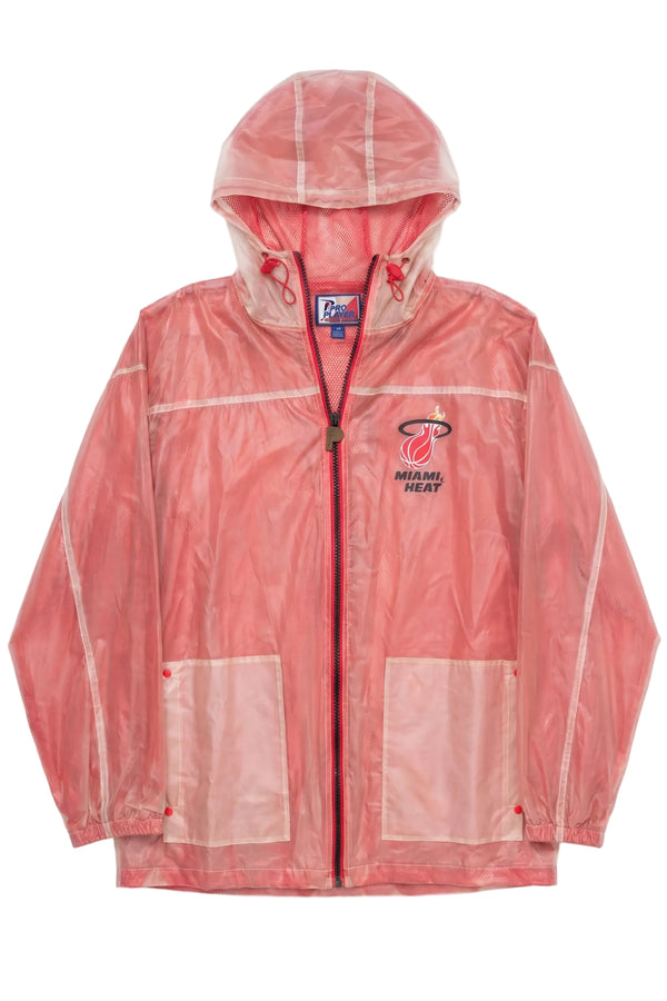 Rare Vintage Miami Heat Transparent/ Mesh Rain Jacket