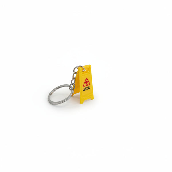 Caution Wet Floor Key Chain