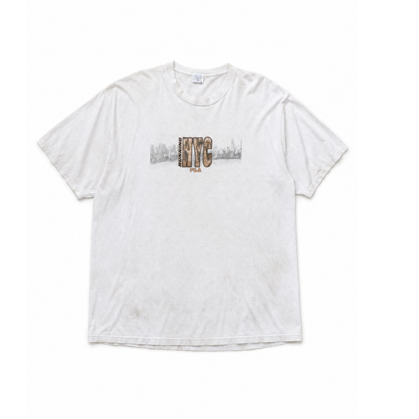 Vintage FILA Running NYC White Graphic T-Shirt