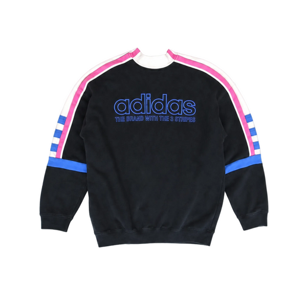 Vintage Adidas 'Neon' Colorblock Mock-Neck Crewneck