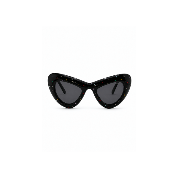 Marc Jacobs Black with Rainbow Sparkles Cat Eye Sunglasses