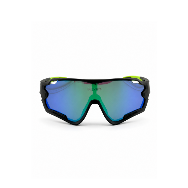 EnzoDate Electric Blue Shield Sunglasses