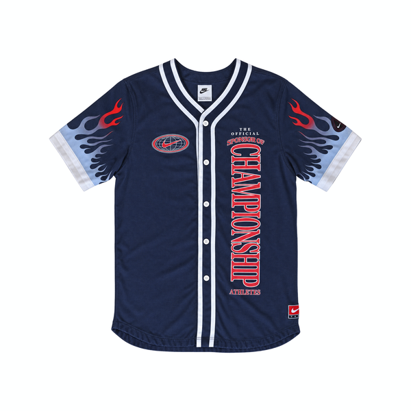 90s Nike 'Championship Flames' Navy Jersey