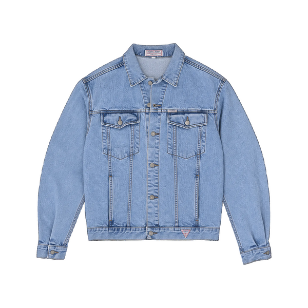 Vintage 80s Guess by Georges Marciano Light-Wash Trucker Jacket