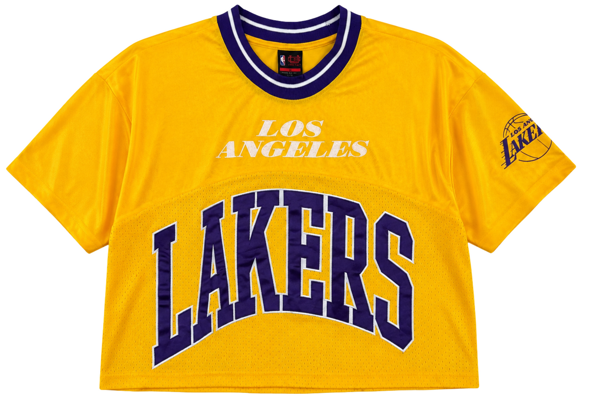 Los Angeles Lakers Mesh Crop Jersey Top