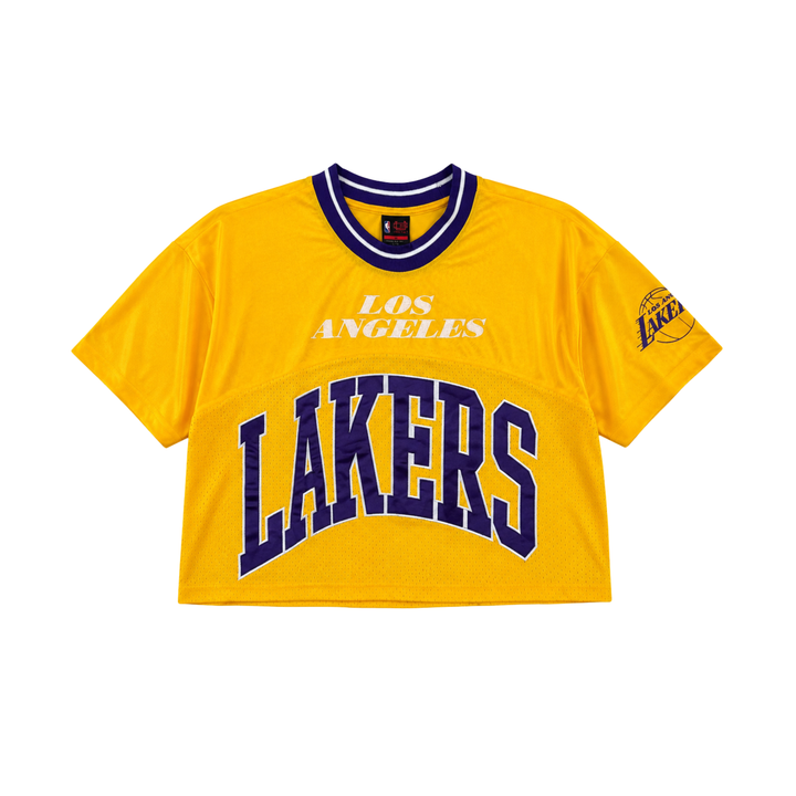 Los Angeles Lakers Mesh Crop Jersey Top