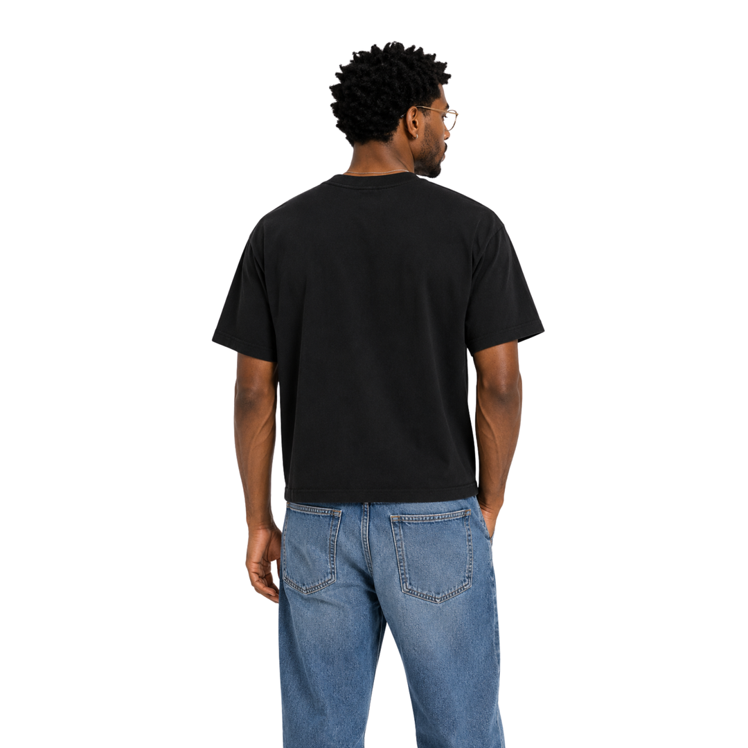 DNA Stitch Cropped T-Shirt - Carbon