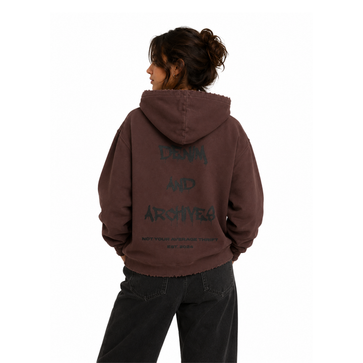 The Overspray Zip Up Hoodie - Tobacco Brown