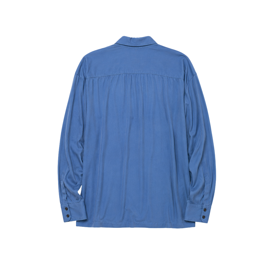 Vintage Tommy Bahama Blue Silk Long Sleeve Button-Up Shirt