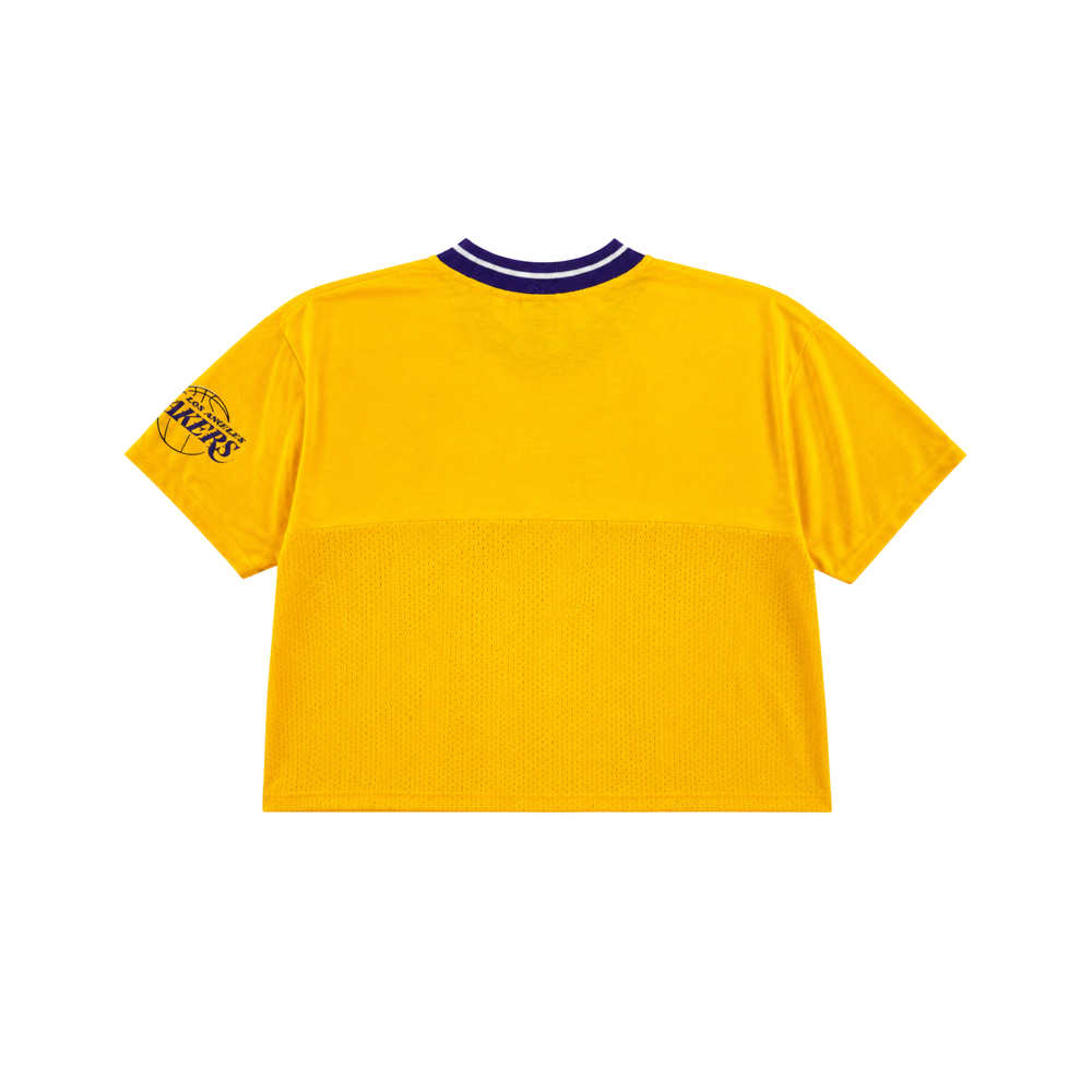 Los Angeles Lakers Mesh Crop Jersey Top
