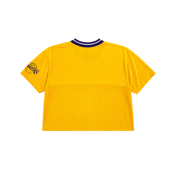 Los Angeles Lakers Mesh Crop Jersey Top