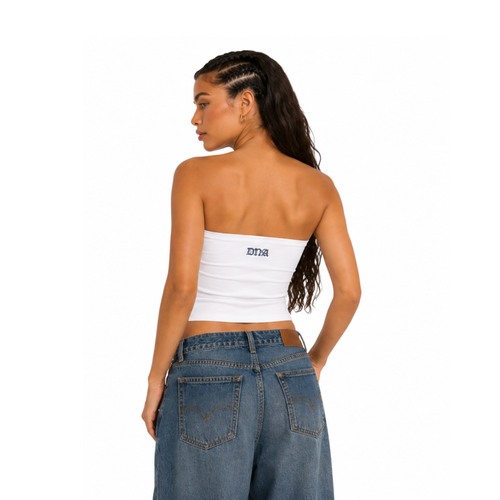 The Femme Crop Tube Top - CHALK