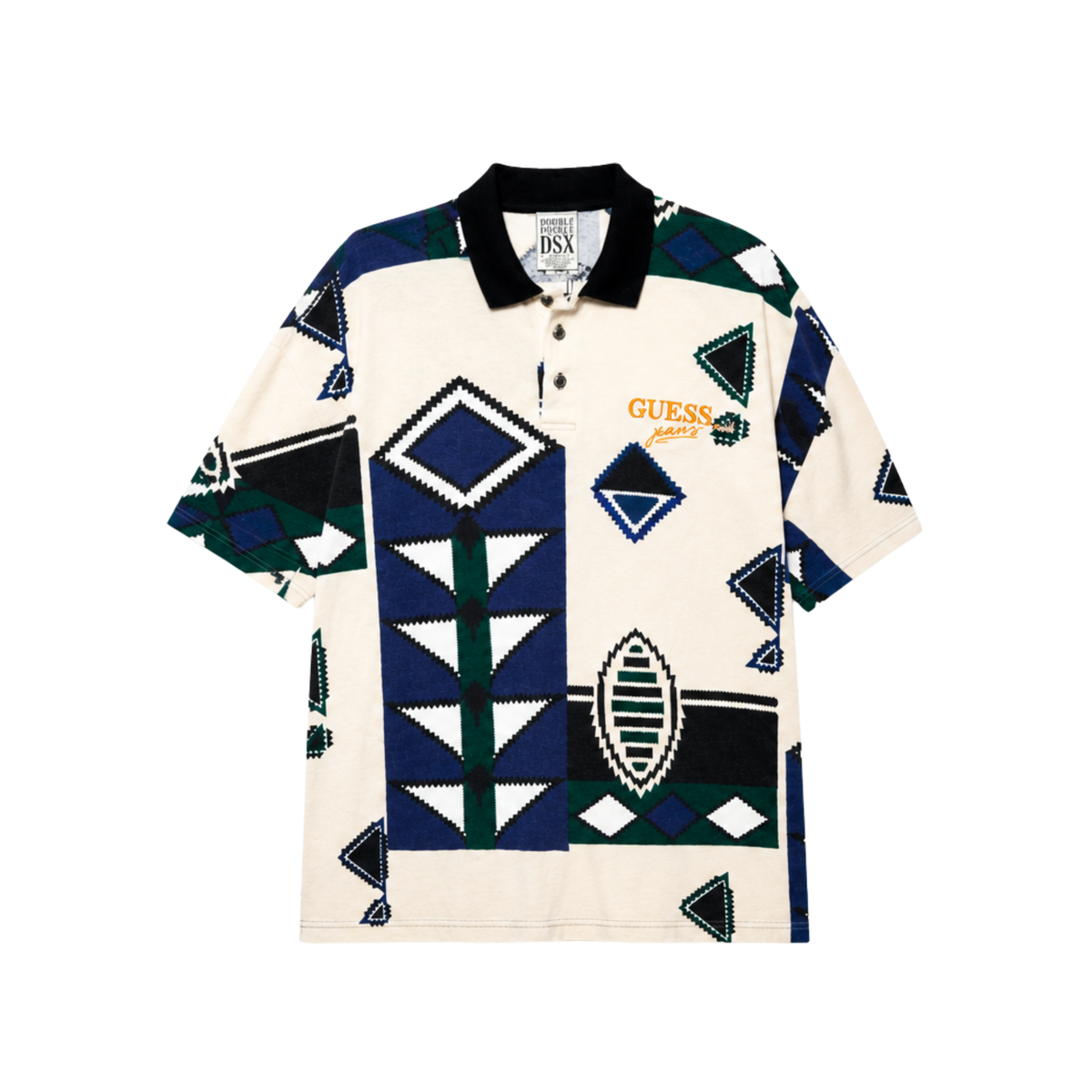 Rare Vintage Guess Jeans USA Georges Marciano Abstract Polo