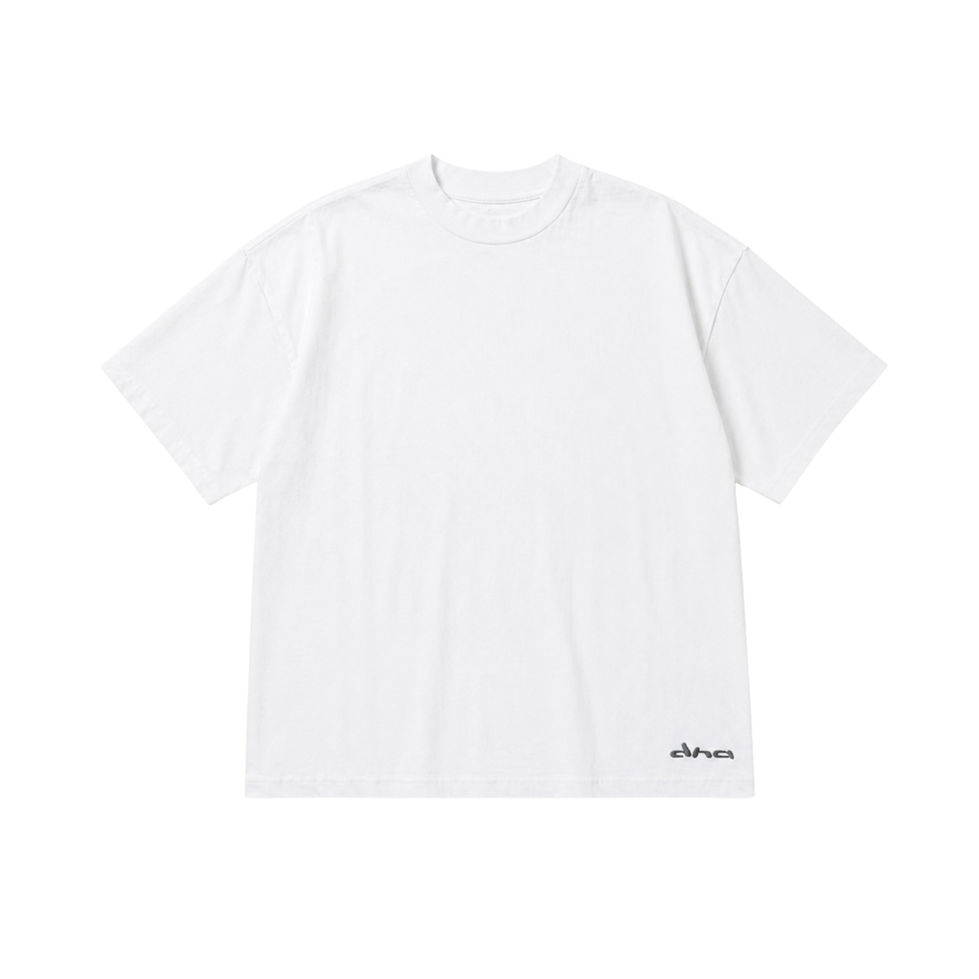 DNA Stitch Cropped T-Shirt - Chalk