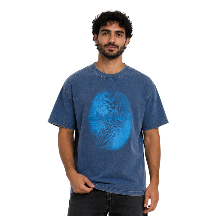 The Imprint Tee - Blue Ink