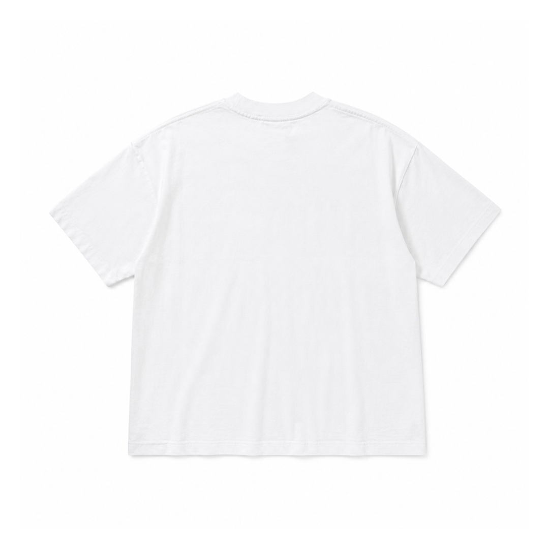 DNA Stitch Cropped T-Shirt - Chalk