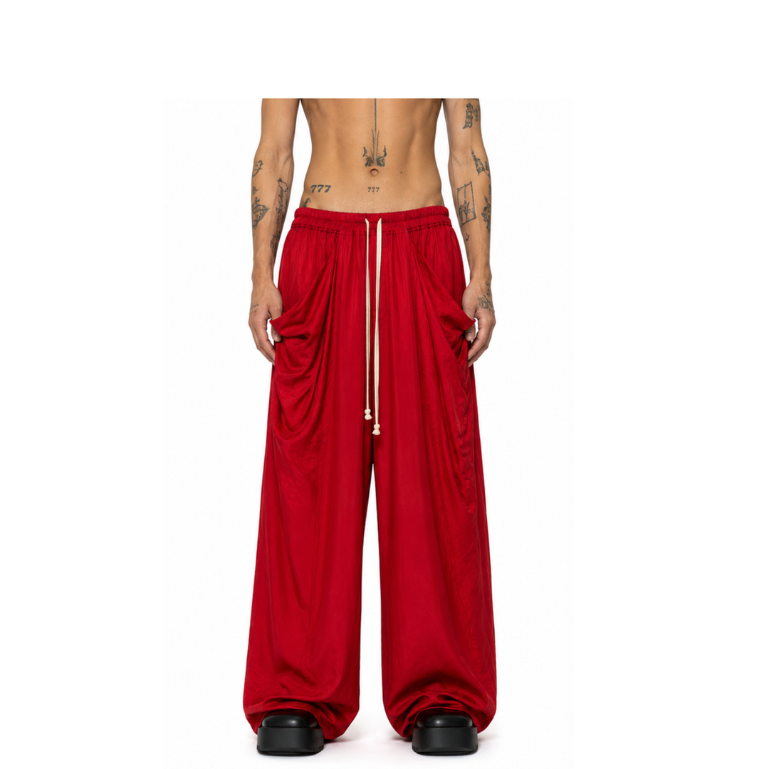 Vintage Rick Owens Cupro Parachute Pants