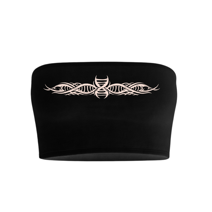 The Femme Crop Tube Top - CARBON