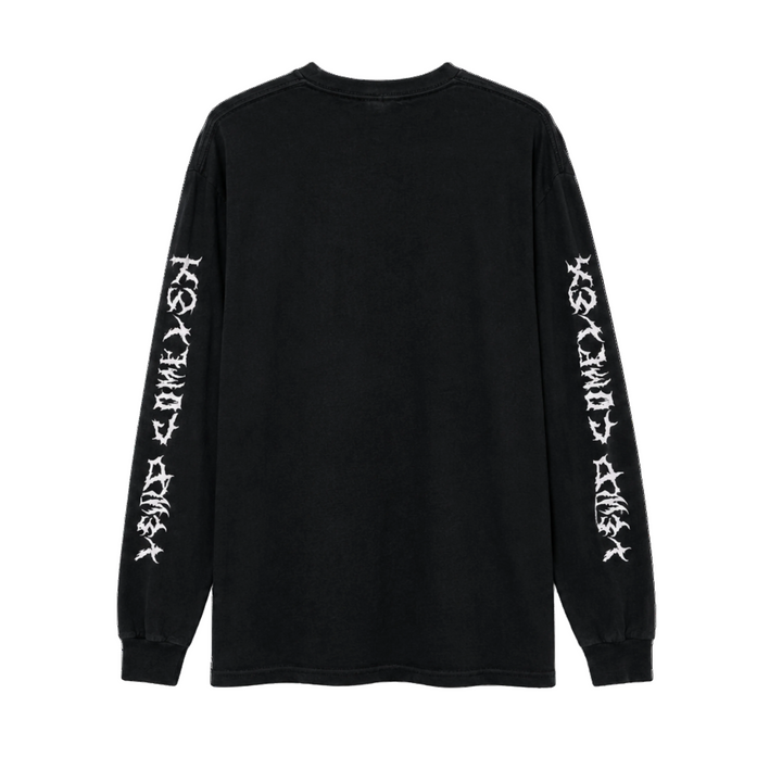 Black Anime Graphic Long Sleeve Tee