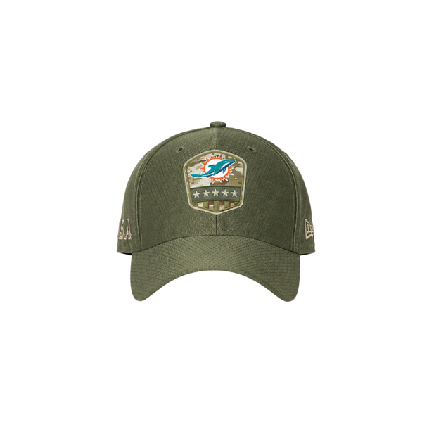 Green 'Miami Dolphins U.S. Military' Non Adjustable Ball Cap
