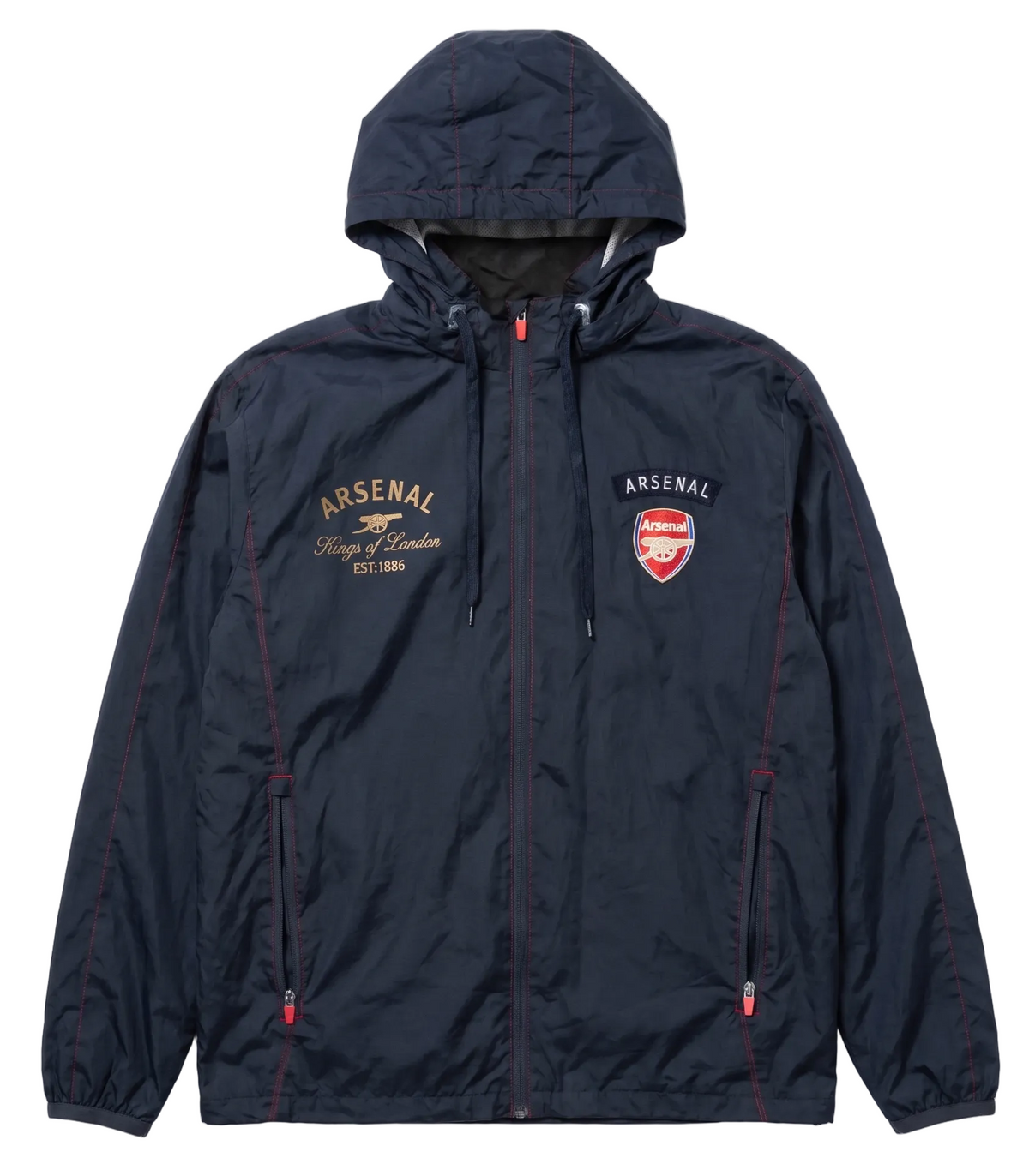 Arsenal FC Navy Hooded Windbreaker Jacket