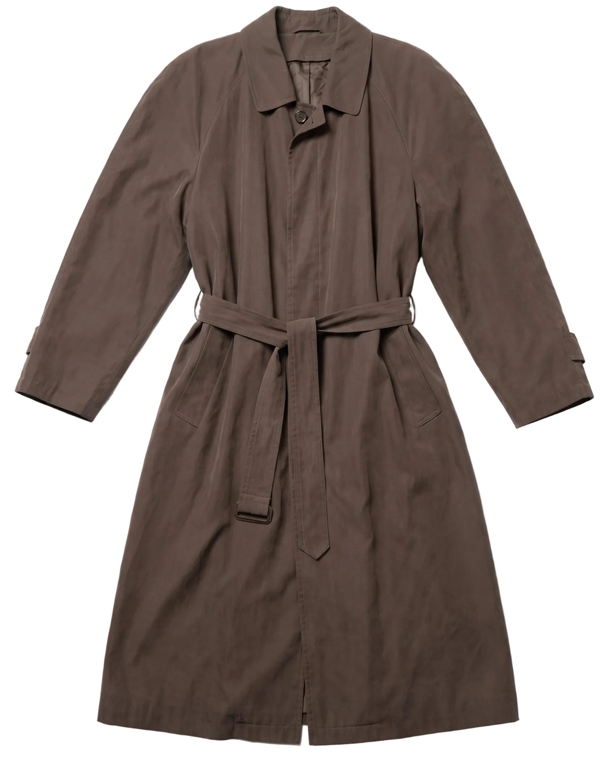 Stone Brown Belted Trench Coat