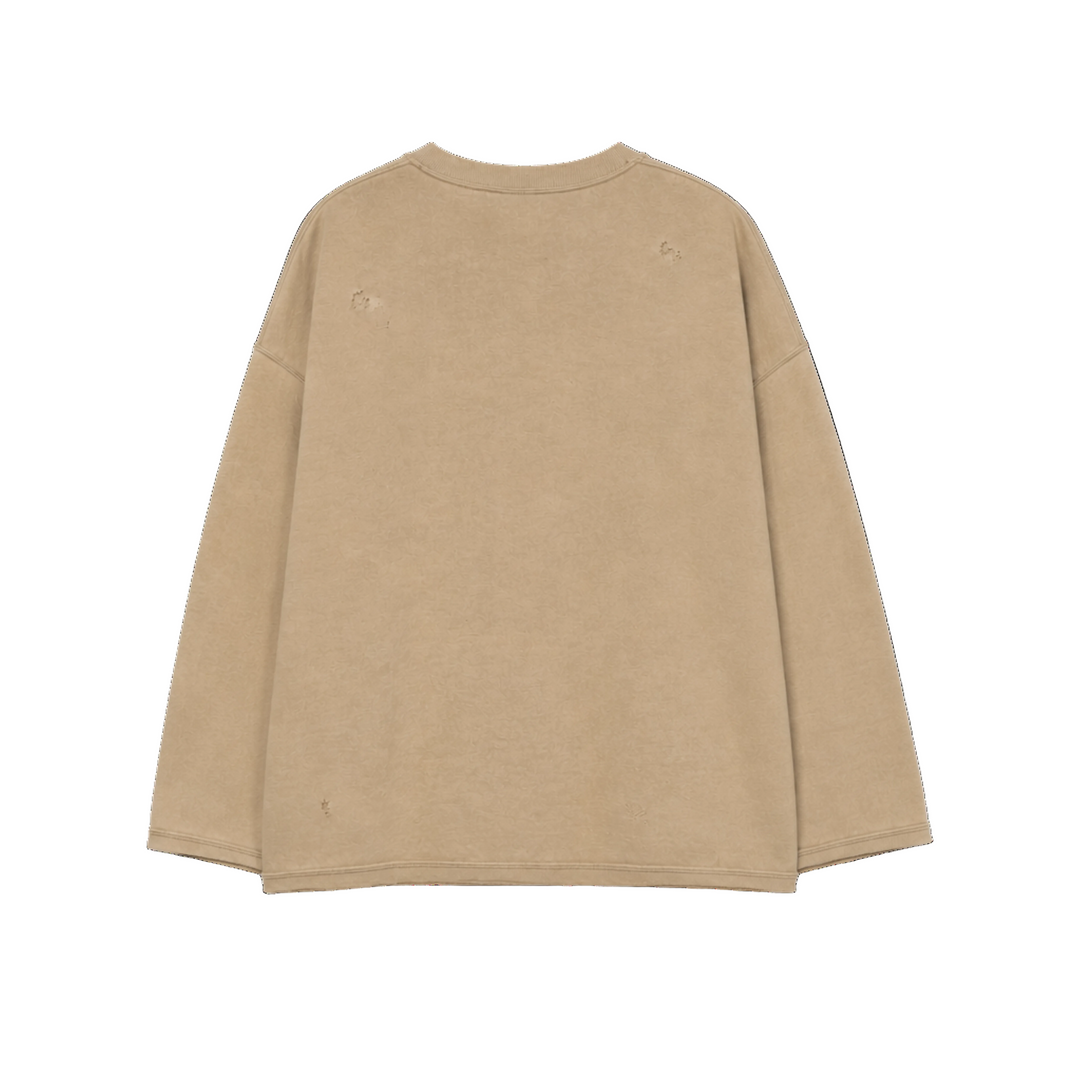 Russell Athletic Brown Rug Patchwork Short Crewneck