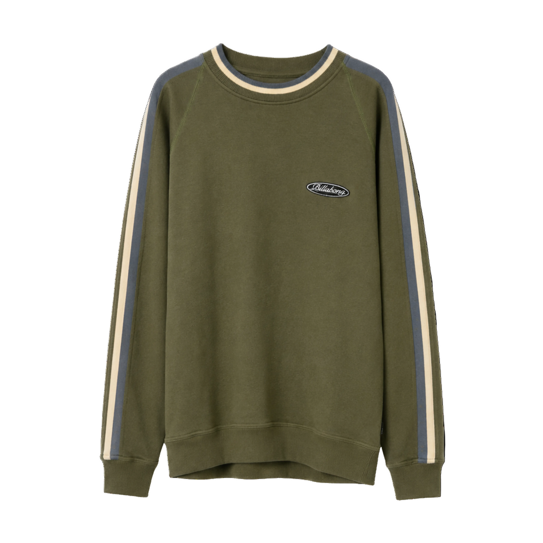 Vintage Billabong Stripe Sleeve Crewneck Sweatshirt
