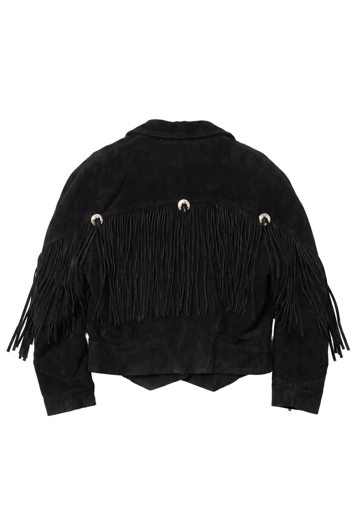 Laurice Black Fringe Leather Jacket