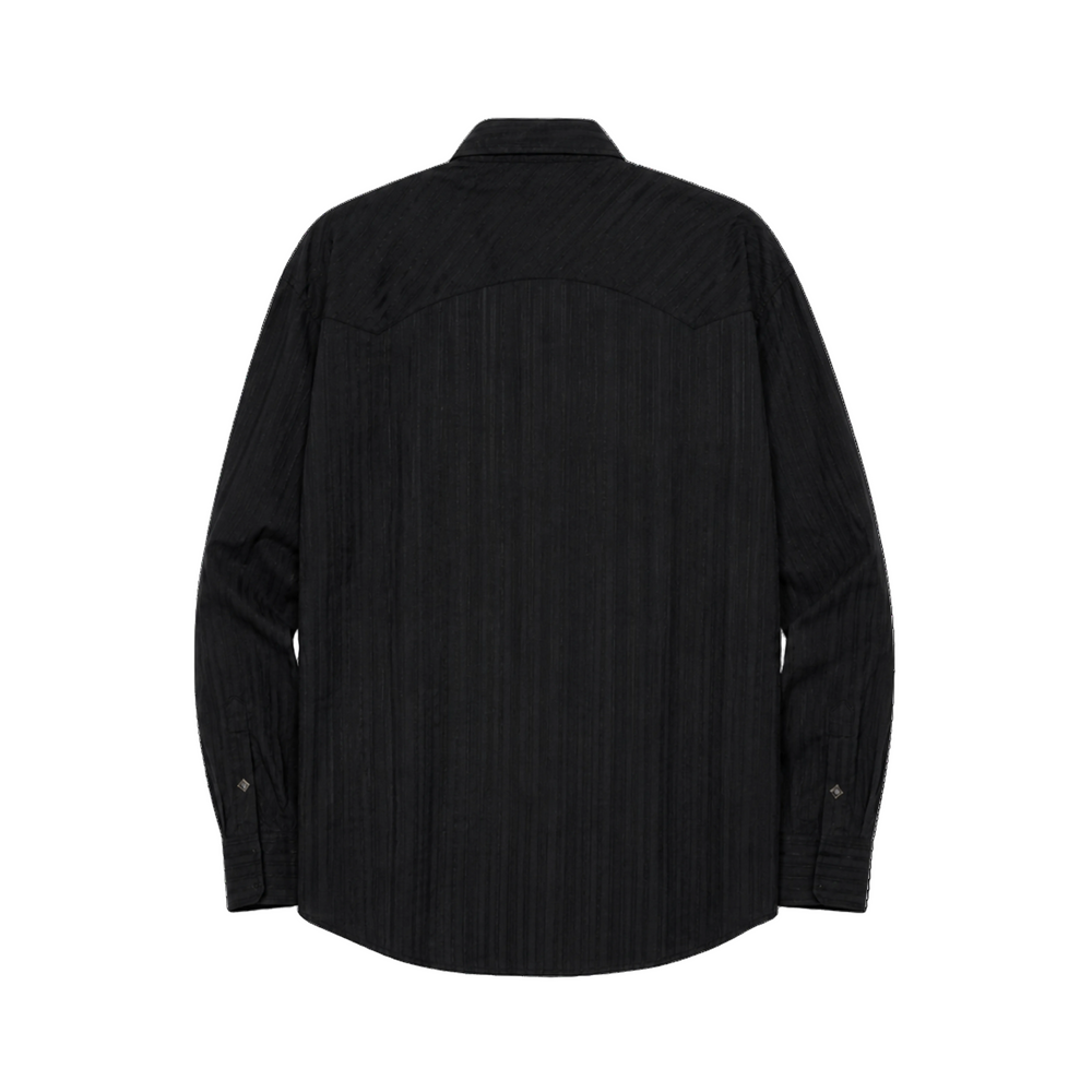 Maxidi Black Western Long Sleeve Button Up