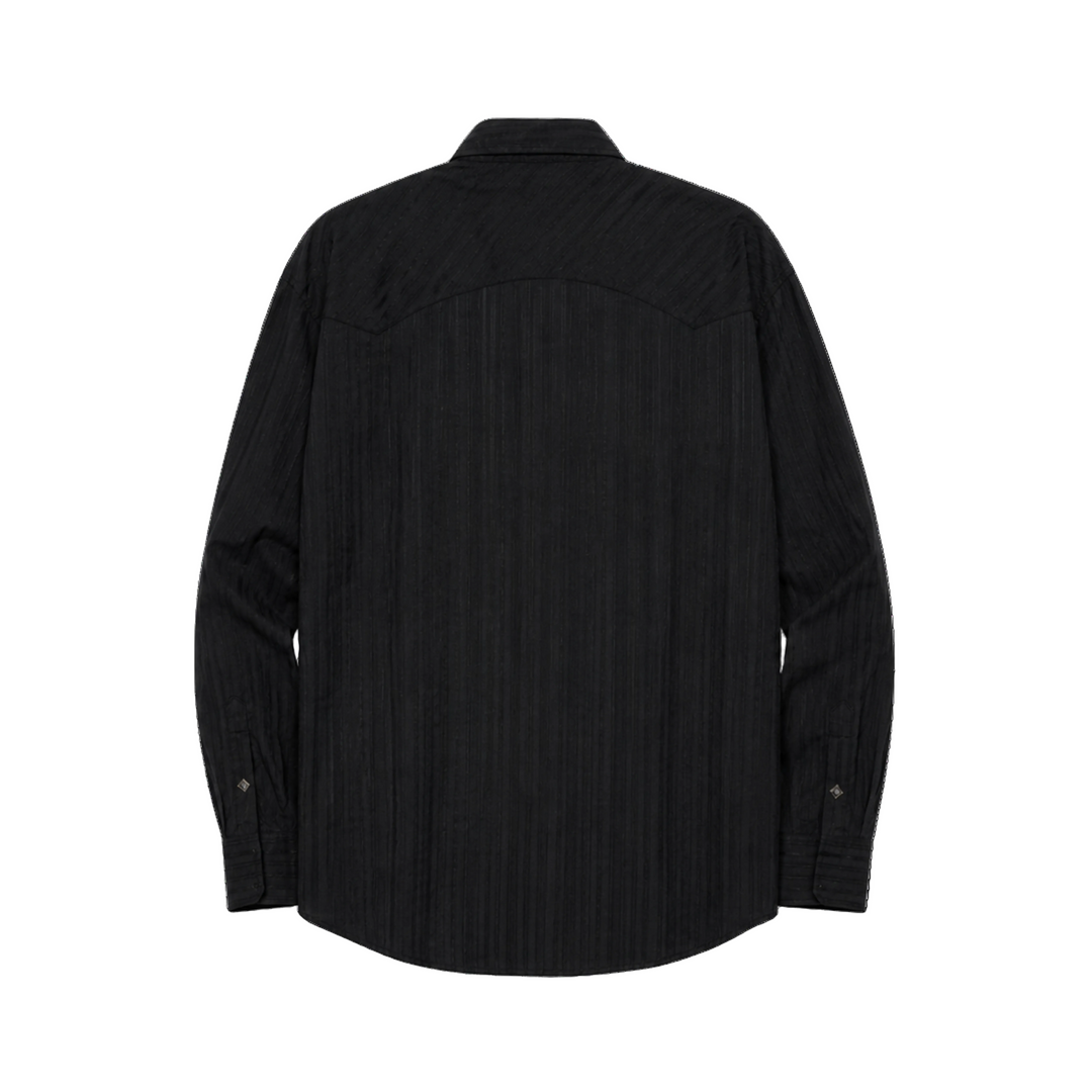 Maxidi Black Western Long Sleeve Button Up
