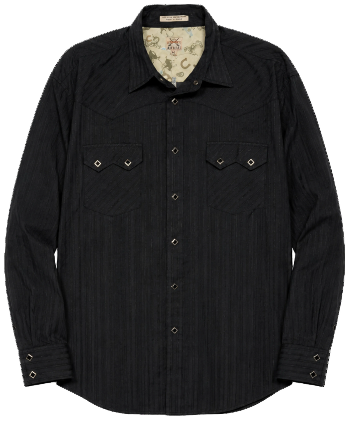 Maxidi Black Western Long Sleeve Button Up