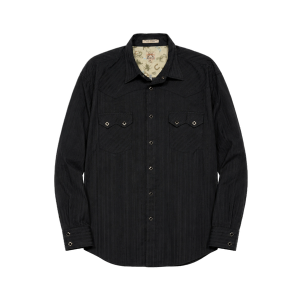 Maxidi Black Western Long Sleeve Button Up