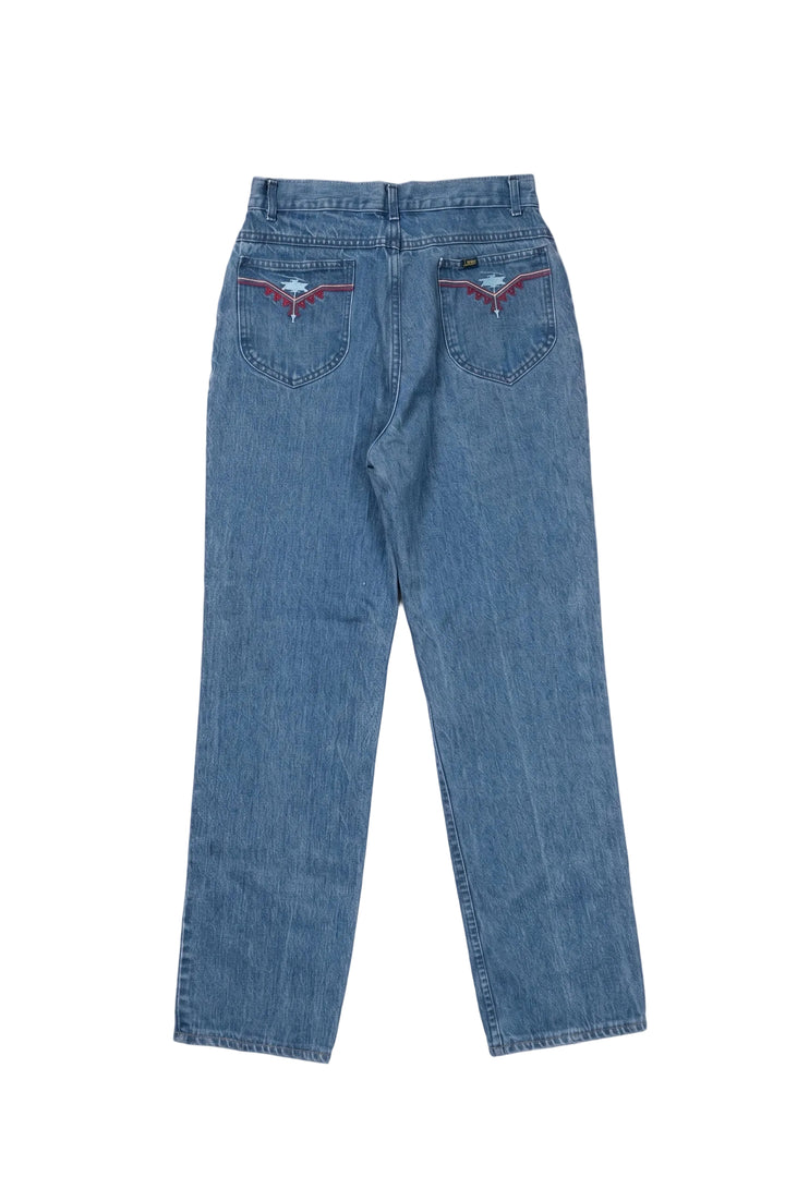 Lee Embroidered Pocket Vintage Medium Wash Jeans