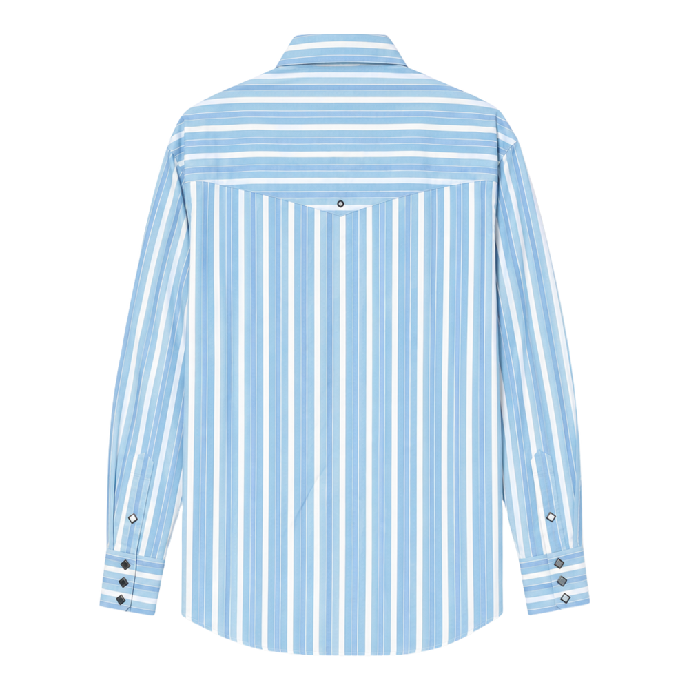 Maxidi Blue Western Long Sleeve Button Up