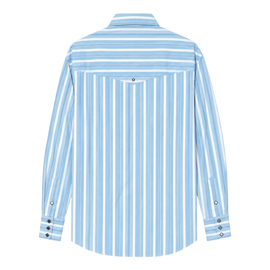Maxidi Blue Western Long Sleeve Button Up