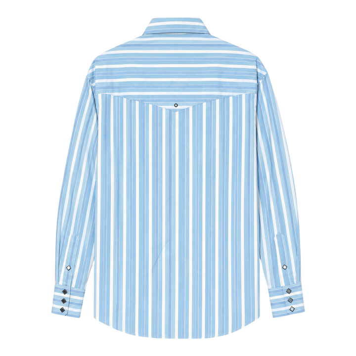 Maxidi Blue Western Long Sleeve Button Up