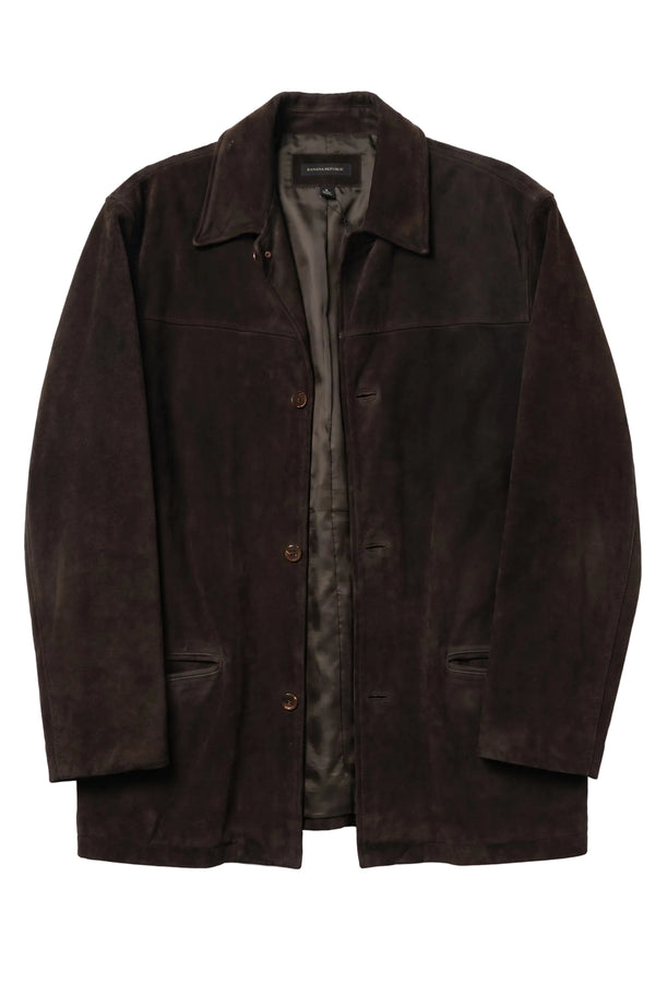 Vintage Banana Republic Brown Suede Leather Coat