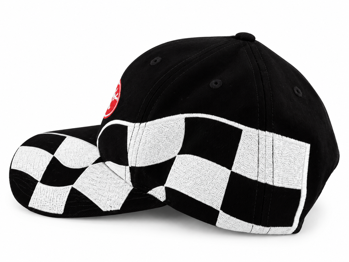 Black Suede-Style 'Peterbilt' Racing Hat