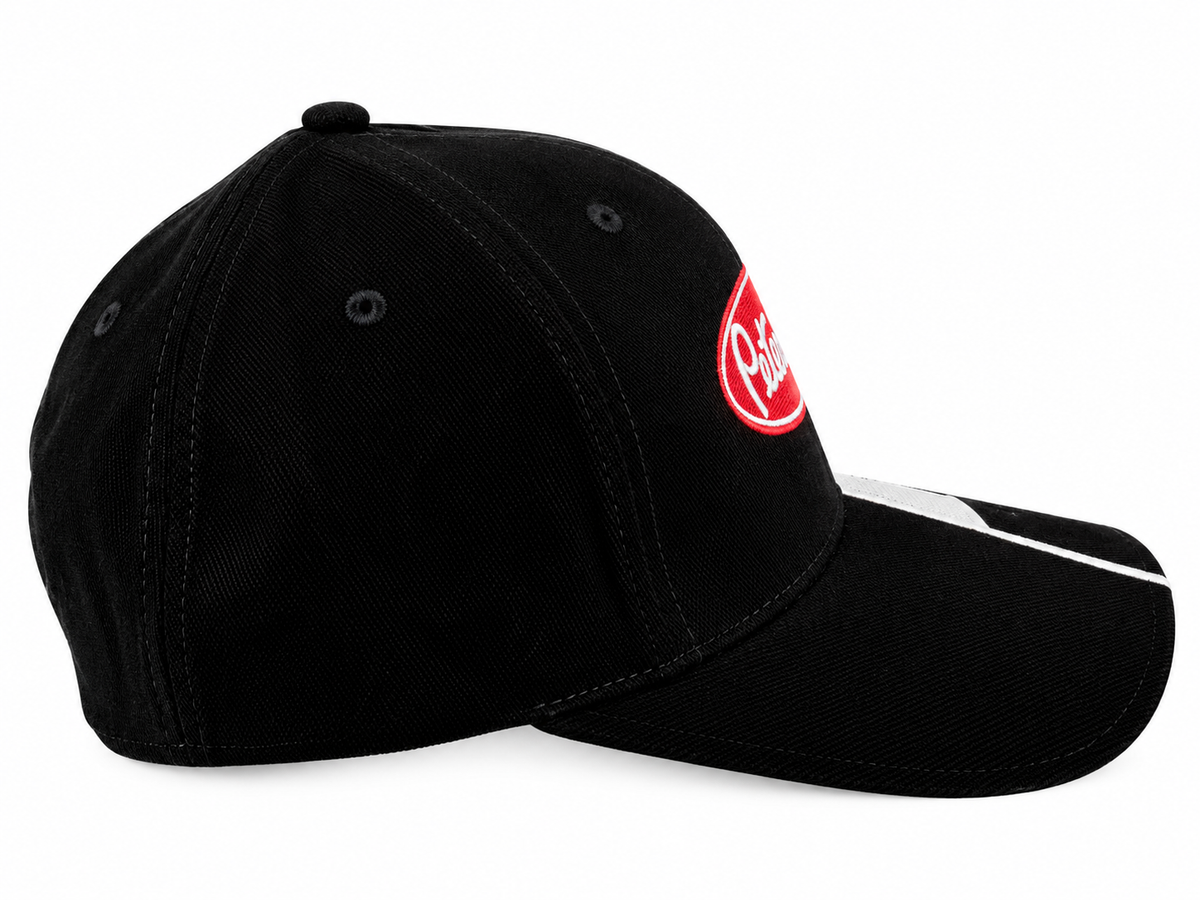 Black Suede-Style 'Peterbilt' Racing Hat