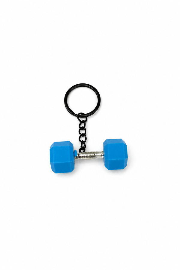 Pink Dumbell Keychain