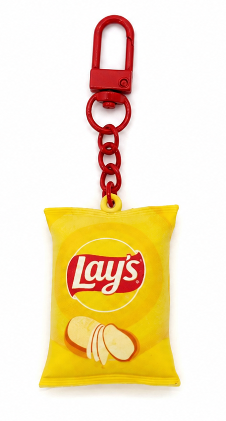 Mini Yellow Lay's Chips Bag Keychain