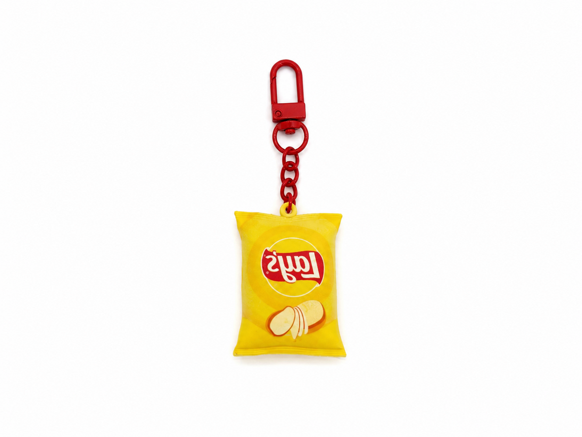 Mini Yellow Lay's Chips Bag Keychain