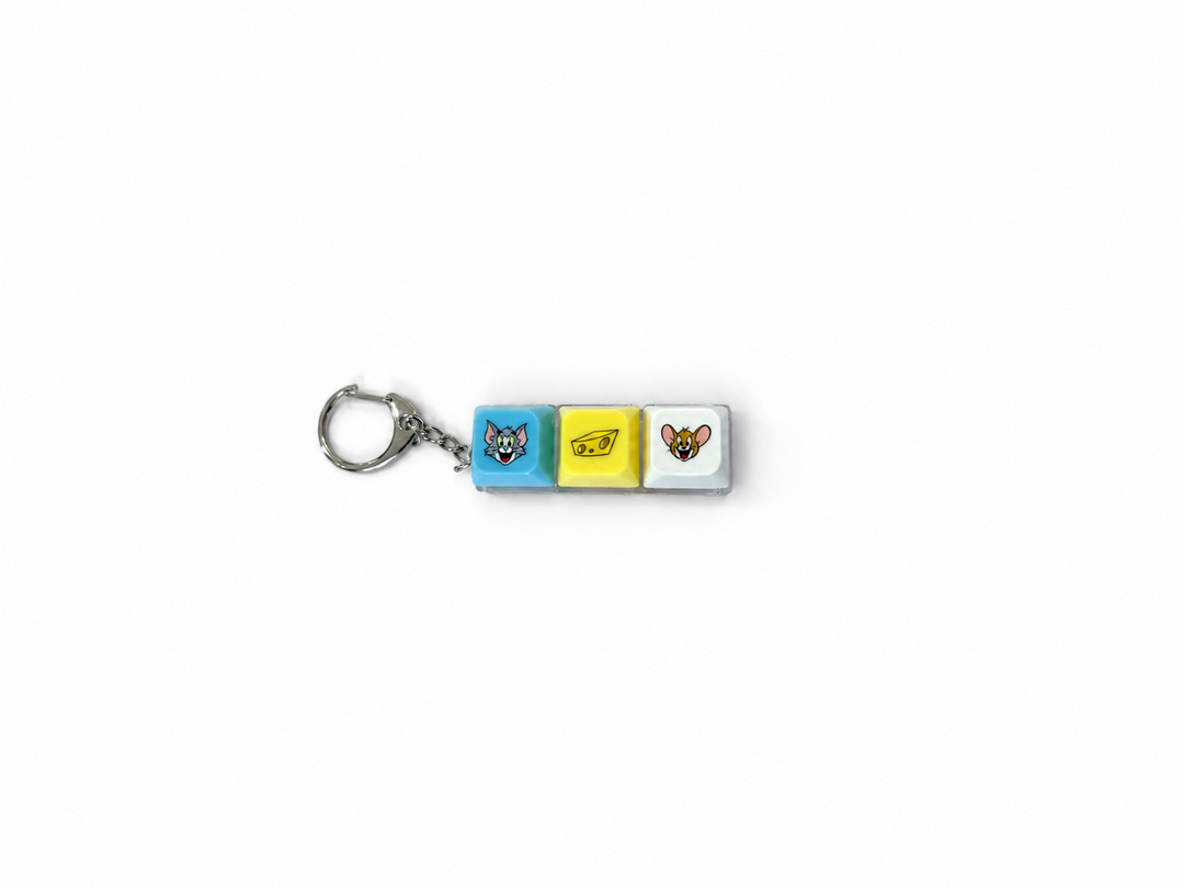 Tom and Jerry Keycap Keychain