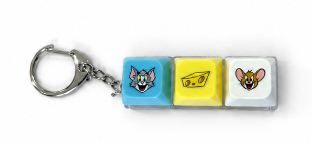 Tom and Jerry Keycap Keychain